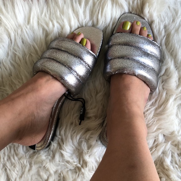 Silver Zara puff sandals (size 6.5 / EU 37) - Picture 6 of 8